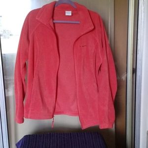 Women's Columbia fleece jacket zip pockets and zip